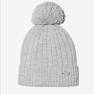 Michael Kors Pom-Pom Knit Beanie Hat